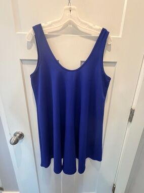 Soprano Blue Tank Top Womens Flowy Sleeveless Casual Lightweight Dress Tunic med